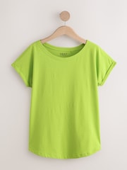 Green/Orange/Purple Cap Sleeve Cotton T-Shirts 3 Pack - Image 8 of 11