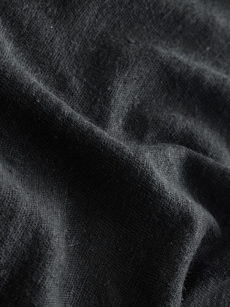 Black N. Premium Linen Crew Neck T-Shirt - Image 9 of 9