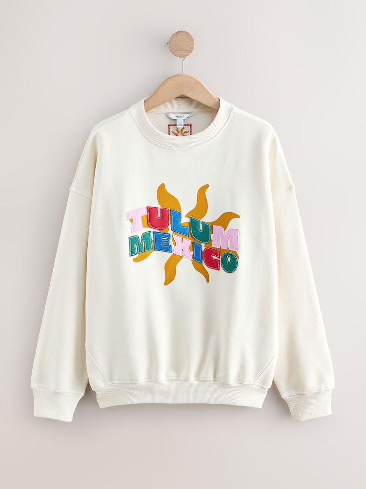 Ecru Creme - Mexico Graphic Sweatshirt - Bild 1 von 2