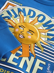 Cobalt Blue Graphic Crew Neck Sweatshirt - Image 7 of 8