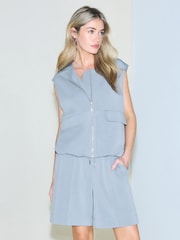 Light Blue Slinky Bubblehem Gilet - Image 2 of 8