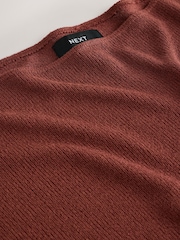 Chocolate Brown Slouch Sheerknit Drape Top - Image 8 of 8