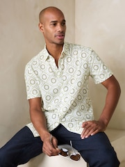 Green Broderie Patterned Short Sleeve Shirt - Image 4 of 9