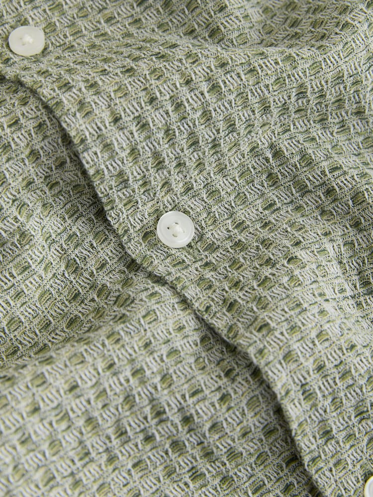 أخضر - قميص بكم قصير مزركش - Image 7 of 7