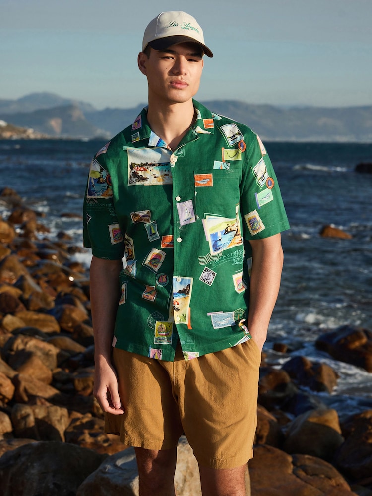 Green Postcard - プリント半袖シャツ - 画像 1 / 4