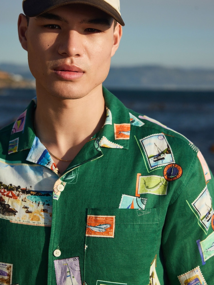 Green Postcard - プリント半袖シャツ - 画像 4 / 4