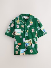 Grüne Postkarte - Bedrucktes Kurzarmhemd - Bild 5 von 7