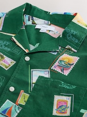 Grüne Postkarte - Bedrucktes Kurzarmhemd - Bild 6 von 7