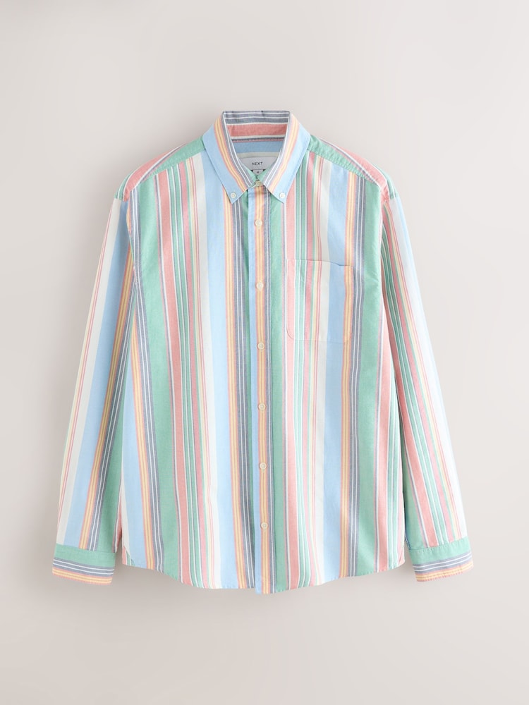 Pink Stripe Oxford Long Sleeve Shirt - Image 1 of 3