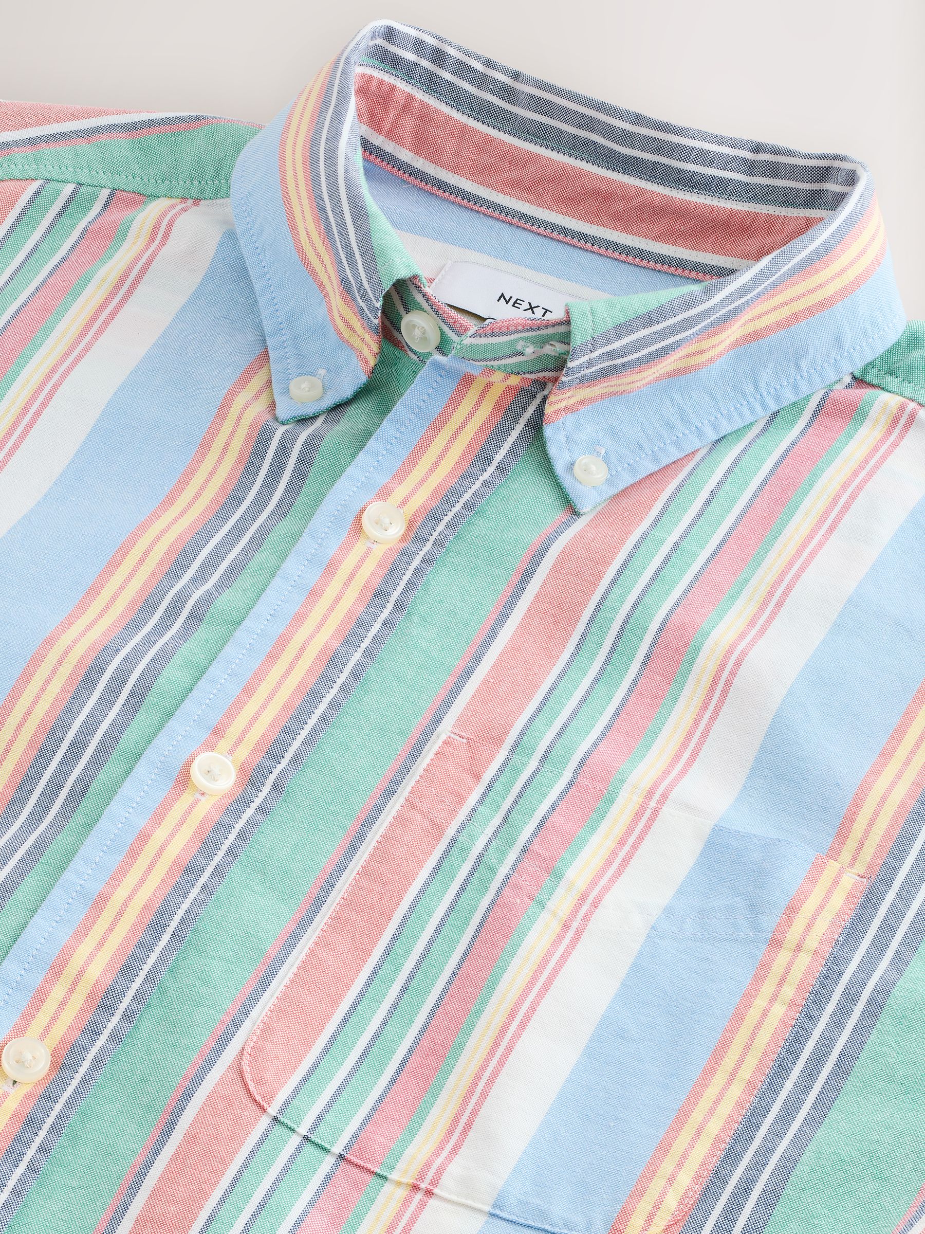 Buy Multi Stripe Oxford Long Sleeve Shirt from the Next UK online shop