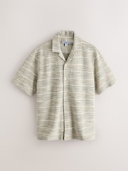 Green Jersey Textured Short Sleeve Shirt - Image 1 of 3