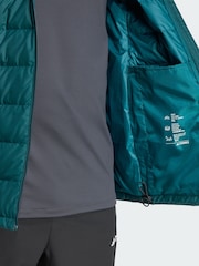 adidas Terrex Green Multi Light Down CLIMAWARM Hooded Jacket - Image 3 of 5