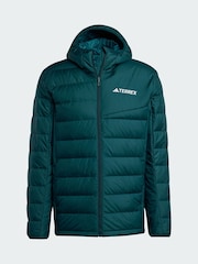 adidas Terrex Green Multi Light Down CLIMAWARM Hooded Jacket - Image 5 of 5