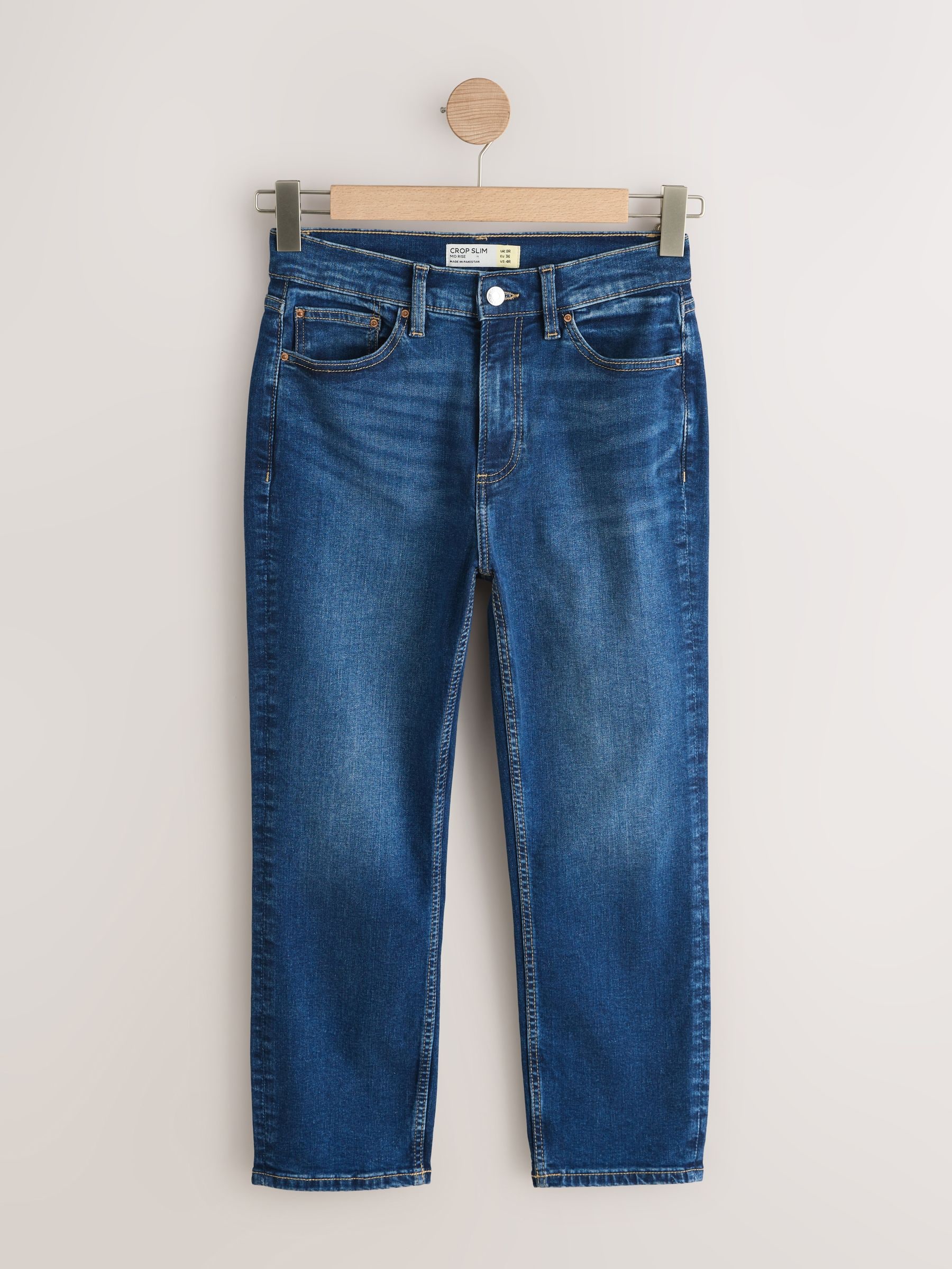 Buy Dark Blue Slim Cropped Jeans from Next USA