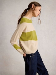 White Stuff Natural Kitty Abstract Cashmere Jumper - Image 4 of 6