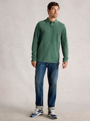 White Stuff Green LS Utility Polo Shirt - Image 1 of 6