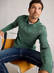 White Stuff Green LS Utility Polo Shirt - Image 3 of 6
