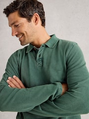 White Stuff Green LS Utility Polo Shirt - Image 4 of 6