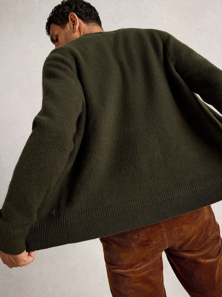 White Stuff Green Bomber Cardigan - Image 2 of 6 White Stuff Green Bomber Cardigan - Image 2 of 6