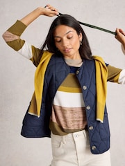 White Stuff Green Katie Stripe Jumper - Image 3 of 6
