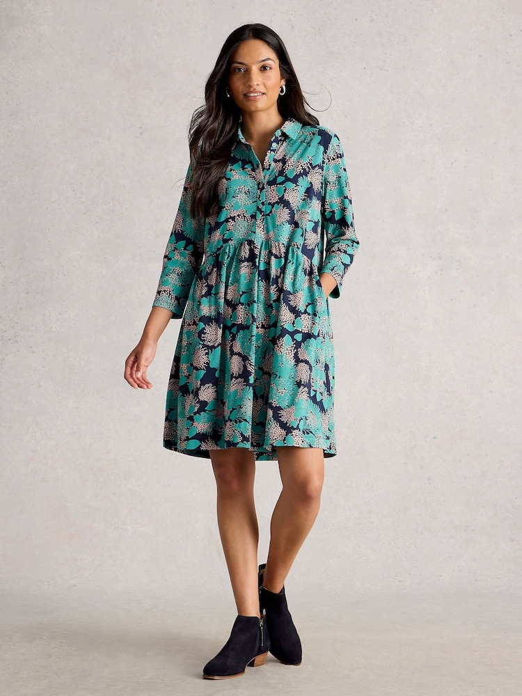 White Stuff Blue Everly Jersey Dress - Image 1 of 6