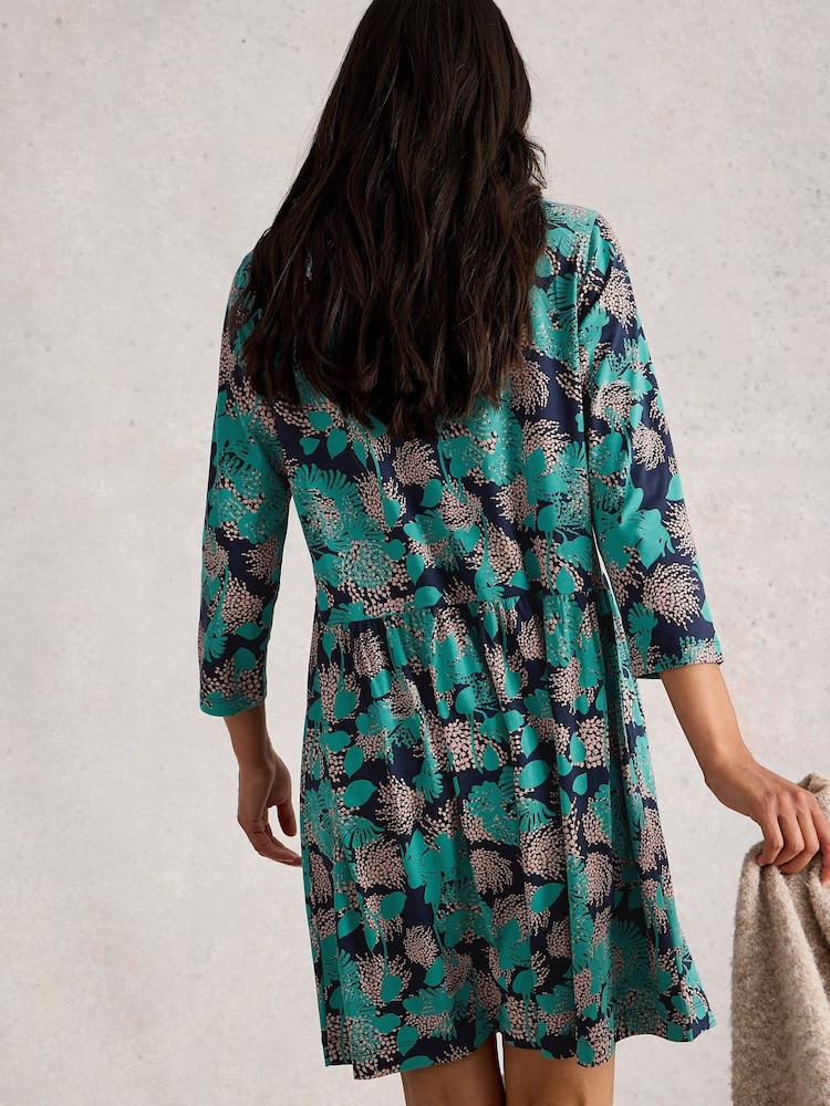 White Stuff Blue Everly Jersey Dress - Image 2 of 6