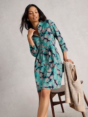 White Stuff Blue Everly Jersey Dress - Image 3 of 6