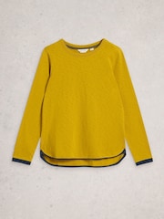 White Stuff Yellow Clara Long Sleeve T-Shirt - Image 1 of 2