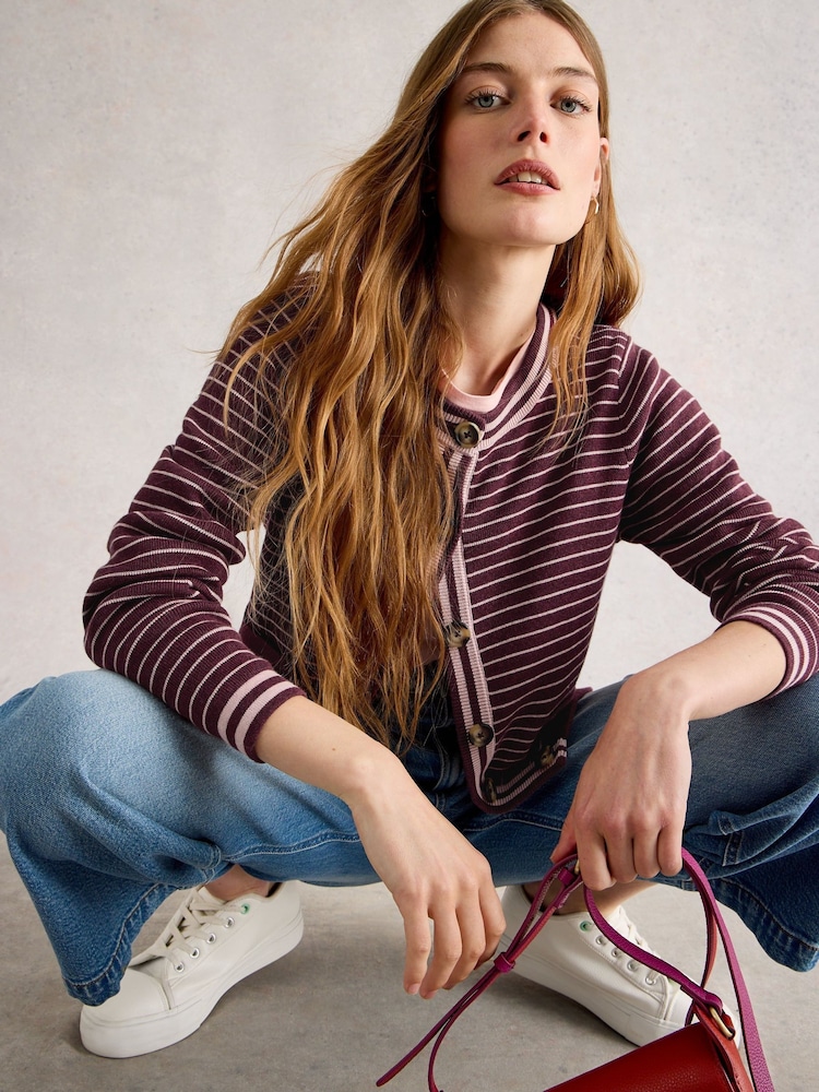 White Stuff Charlotte Stripe Cardigan - Imagem 2 de 6