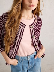 White Stuff Charlotte Stripe Cardigan - Imagem 4 de 6