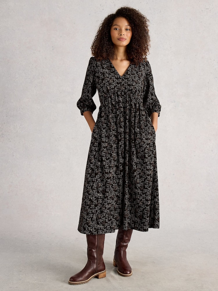 White Stuff Black Lucy Cord Dress - Image 1 of 6