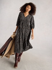 White Stuff Black Lucy Cord Dress - Image 4 of 6