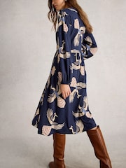 White Stuff Blue Leah Jersey Dress - Image 2 of 6