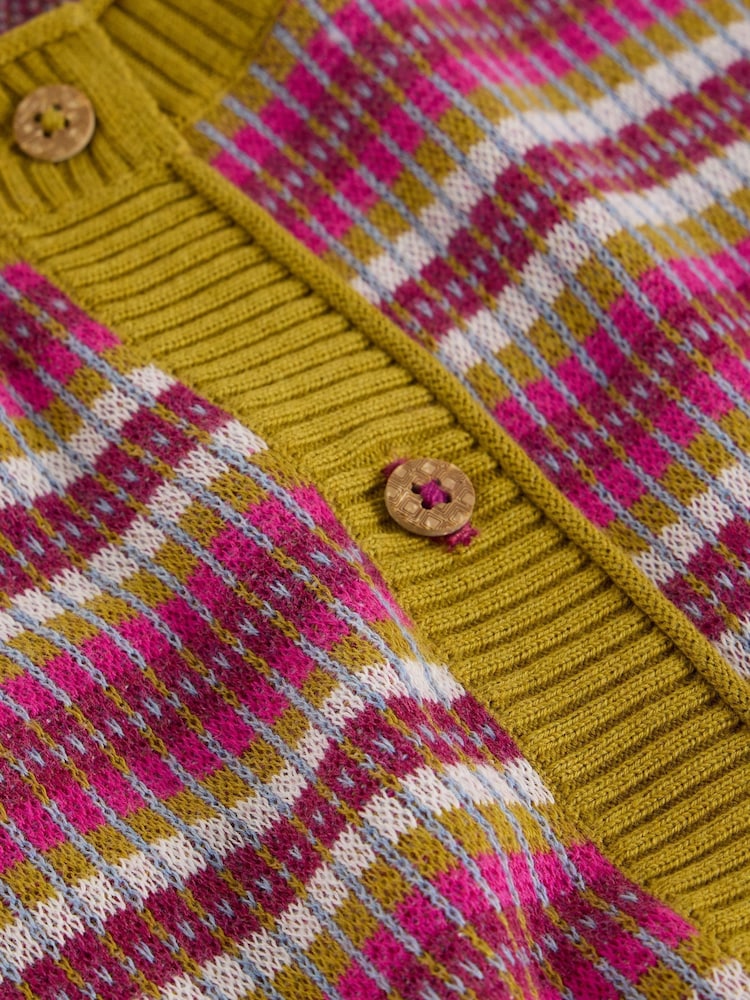 White Stuff Pink Lulu Pattern Cardigan - Image 6 of 6 White Stuff Pink Lulu Pattern Cardigan - Image 6 of 6