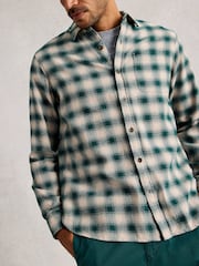 White Stuff Green Ludlow Two Tone Check Shirt - Image 3 of 6