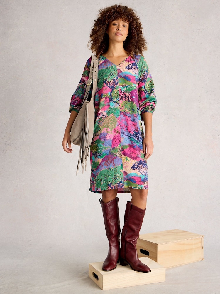 White Stuff Pink Cerys Cocoon Dress - Image 1 of 6