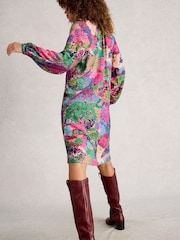 White Stuff Pink Cerys Cocoon Dress - Image 2 of 6