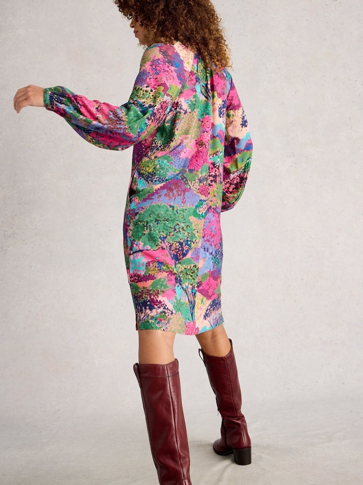 White Stuff Pink Cerys Cocoon Dress - Image 2 of 6