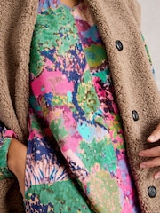 White Stuff Pink Cerys Cocoon Dress - Image 4 of 6