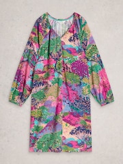 White Stuff Pink Cerys Cocoon Dress - Image 5 of 6