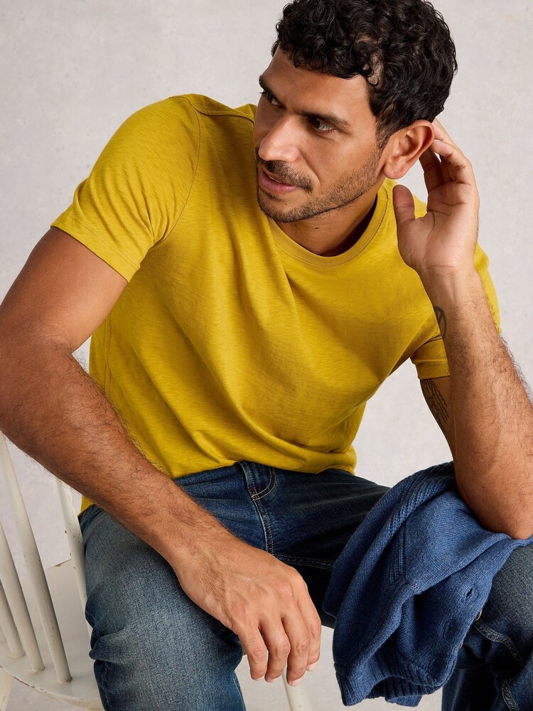 White Stuff Yellow Abersoch Short Sleeve T-Shirt - Image 1 of 6