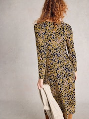 White Stuff Yellow Madeline Jersey Dress - Image 2 of 6