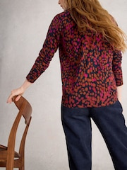 White Stuff Blue Katie Print Jumper - Image 2 of 6