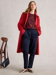 White Stuff Blue Katie Print Jumper - Image 3 of 6
