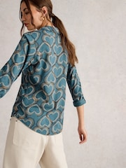 White Stuff Blue Annie Jersey Shirt - Image 2 of 6