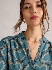White Stuff Blue Annie Jersey Shirt - Image 4 of 6