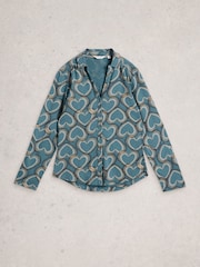 White Stuff Blue Annie Jersey Shirt - Image 5 of 6