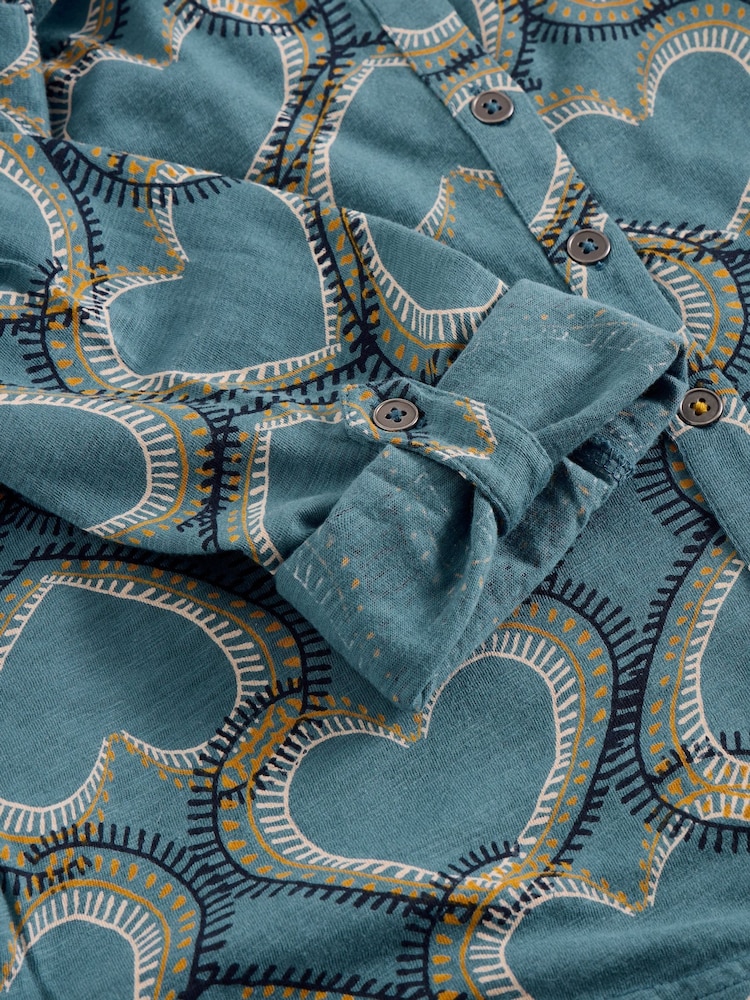 White Stuff Blue Annie Jersey Shirt - Image 6 of 6
