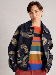 White Stuff Blue Alexa Wool Blend Jacket - Image 4 of 6