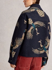 White Stuff Blue Alexa Wool Blend Jacket - Image 5 of 6